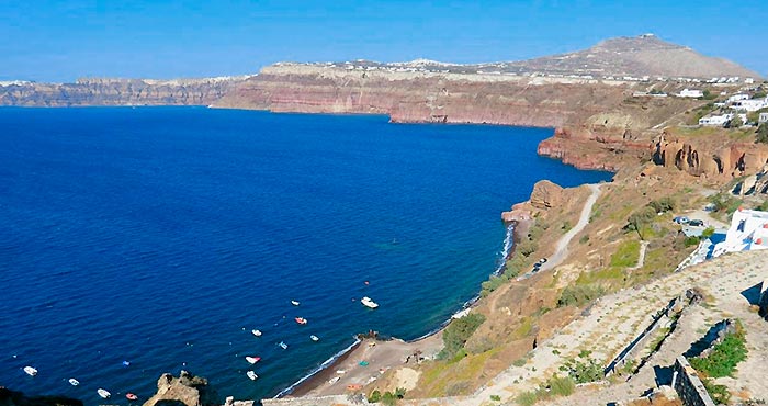 Фото пляжа Кальдера, недалеко от Акротири.